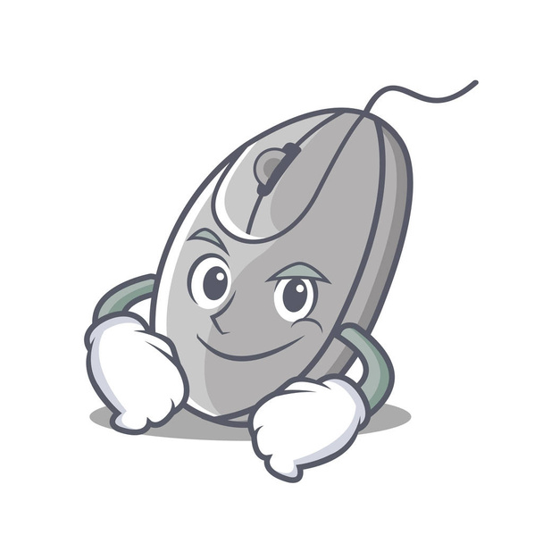 Smirking mouse character cartoon style - Vektor, kép
