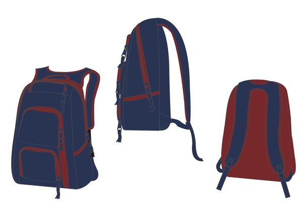 Bag pack garment illustration - Photo, Image