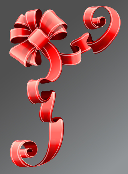 Red ribbon - Wektor, obraz