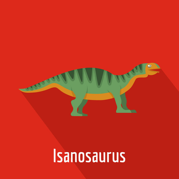 Isanosaurus icon, flat style. - Vektori, kuva