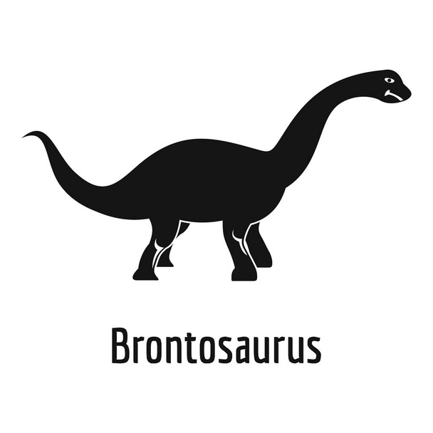 Brontosaurus icon, simple style. - ベクター画像