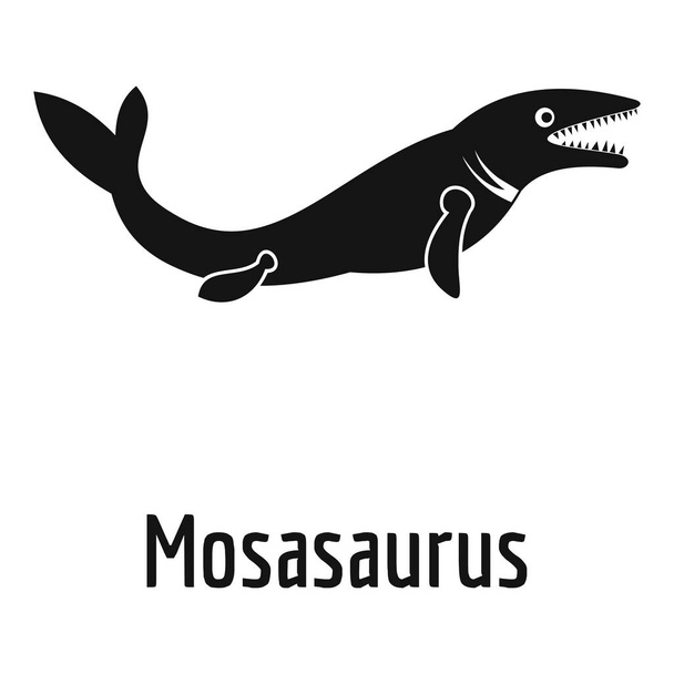 Mosasaurus icon, simple style. - Vektor, Bild