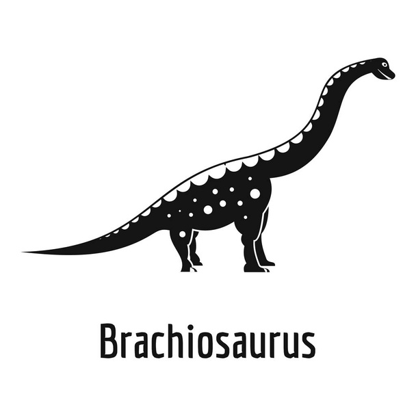 Brachiosaurus icon, simple style. - Vector, afbeelding