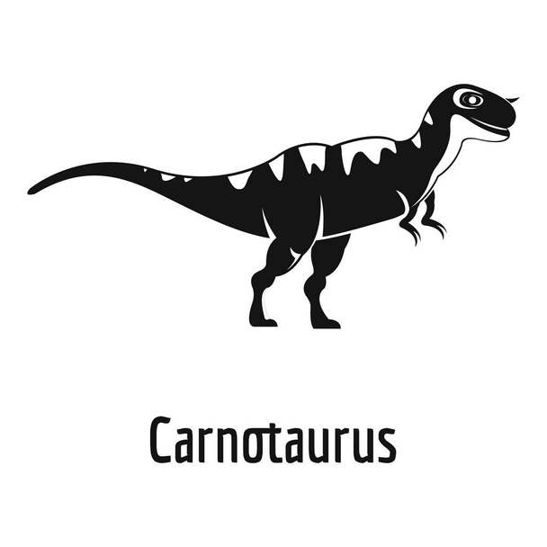 Carnotaurus icon, simple style. - Вектор,изображение