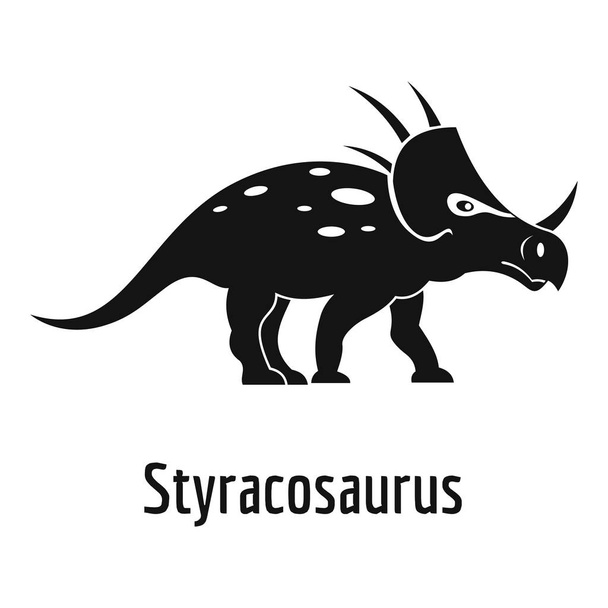 Styracosaurus icon, simple style. - Вектор,изображение