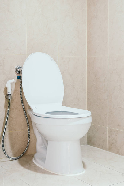 White toilet bowl and seat - Photo, image