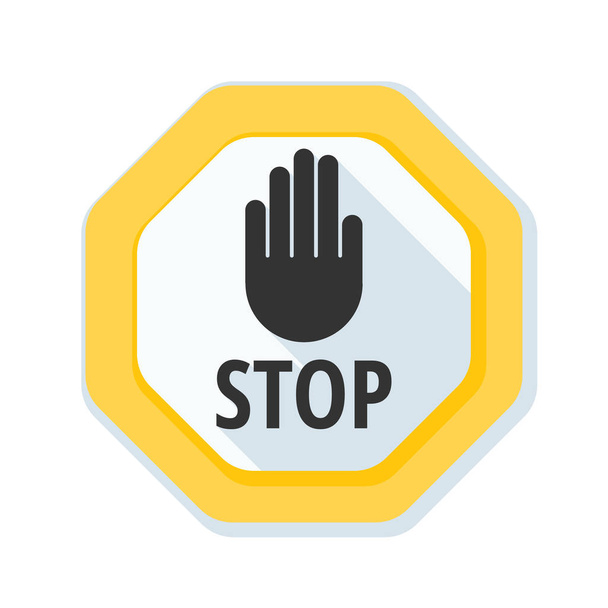 stop road sign icon - Vector, Image
