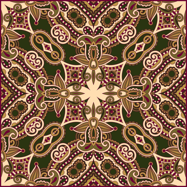 παραδοσιακά διακοσμητικά floral paisley φουλάρι - Διάνυσμα, εικόνα