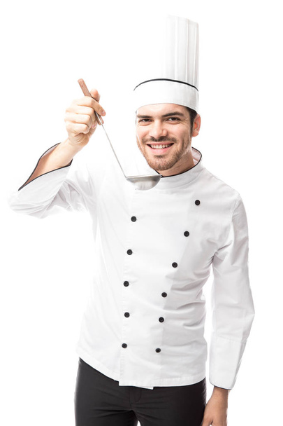 Молодий кухар дегустаційний суп
 - Фото, зображення