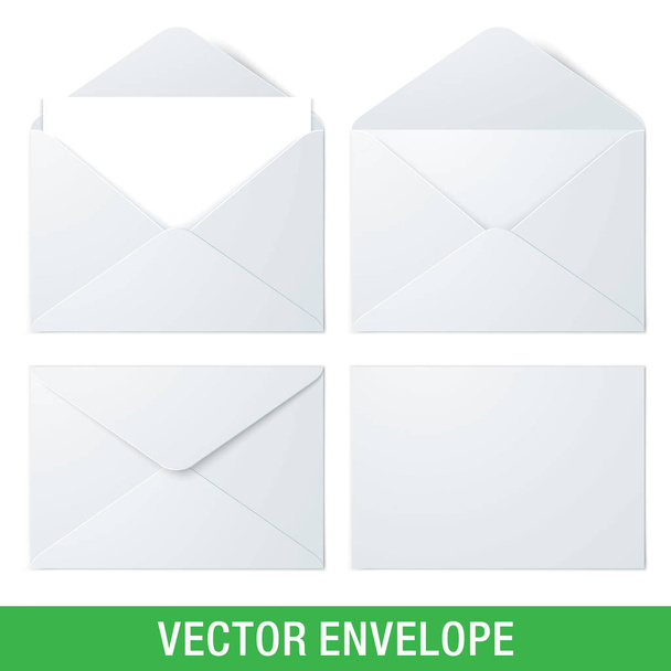 Realistic vector envelope mockups. - Vector, Image