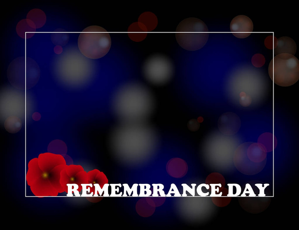 Remembrance Day, Anzac Day, Veterans Day Background with Poppies. Lest We Forget. - Vector, afbeelding