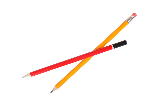 Papelaria - Dois lápis de grafite. Isolados
 - Foto, Imagem