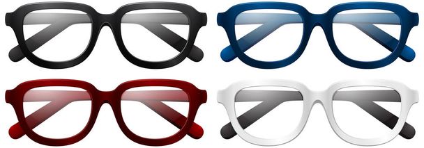 Négy pár szemüveget - Vektor, kép