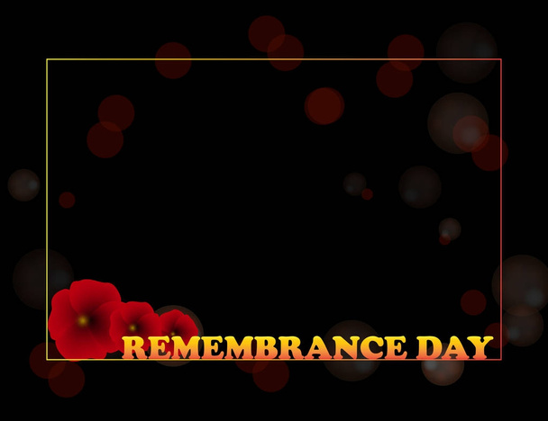 Remembrance Day, Anzac Day, Veterans Day Background with Poppies. Lest We Forget. - Vecteur, image