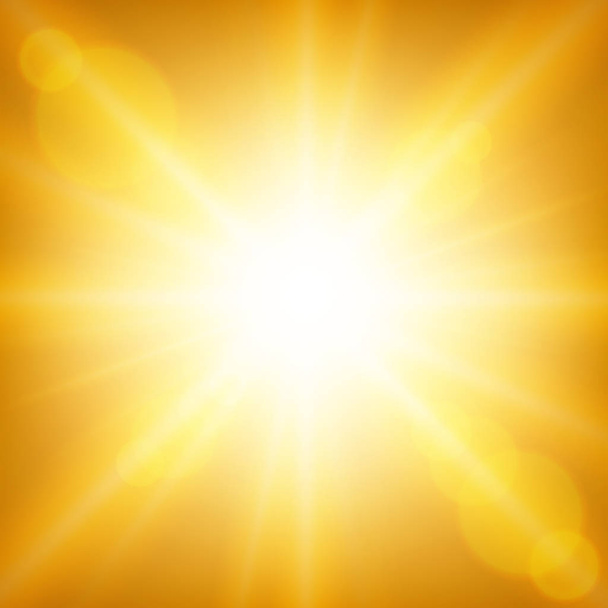 Achtergrond sjabloon met helder geel licht - Vector, afbeelding