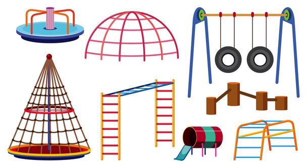 Diferentes tipos de estaciones de juego para juegos infantiles
 - Vector, Imagen