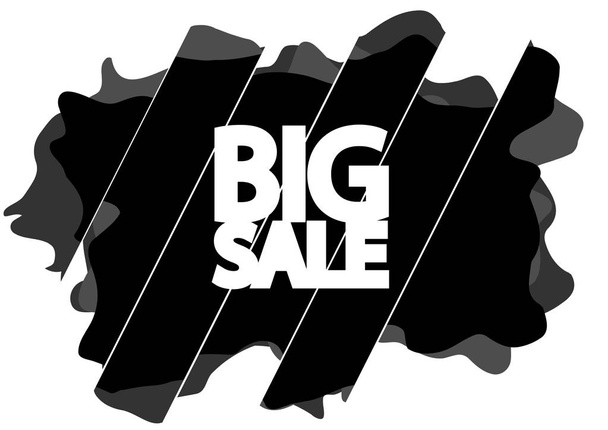 Большая продажа на абстрактном фоне волнистых полос
 - Вектор,изображение