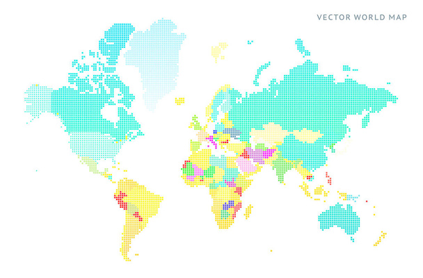mapa vectorial abstracto del mundo - Vector, Imagen