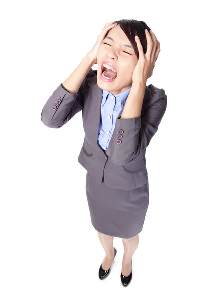 business woman screaming - Photo, image