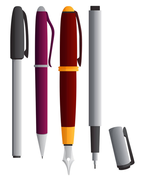 Различные типы ручек
 - Вектор,изображение