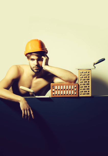 sexy muscular man builder - Zdjęcie, obraz
