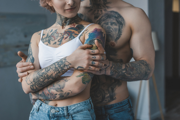 tetovált pár - Fotó, kép