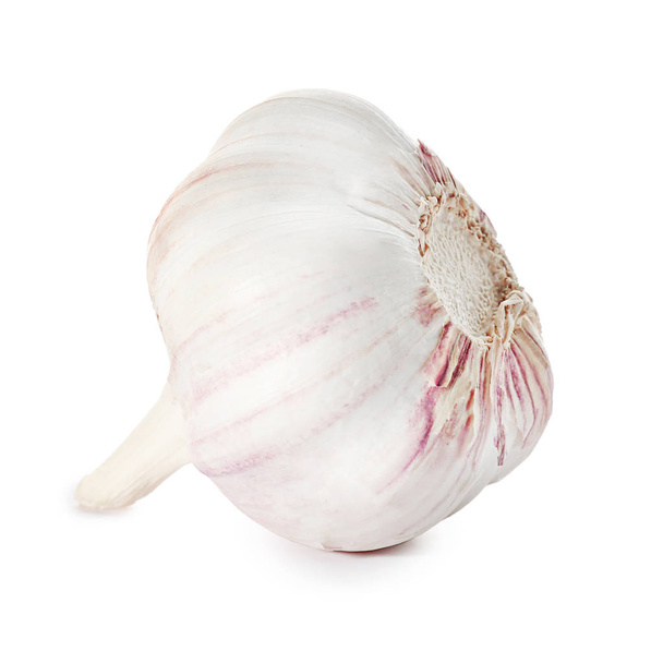 Fresh garlic head on white background - Fotó, kép