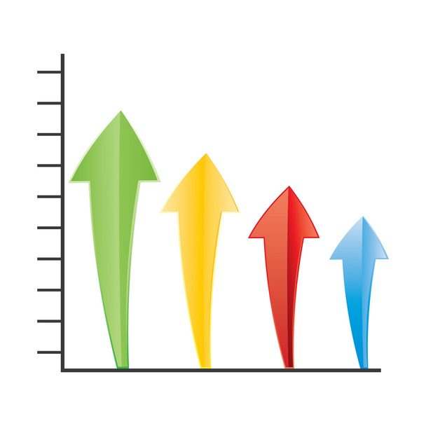Business growth chart. - Vector, Imagen