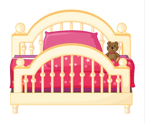 子供のベッド - ベクター画像