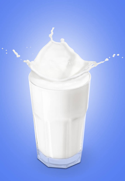 Склянка молока з бризками
 - Фото, зображення