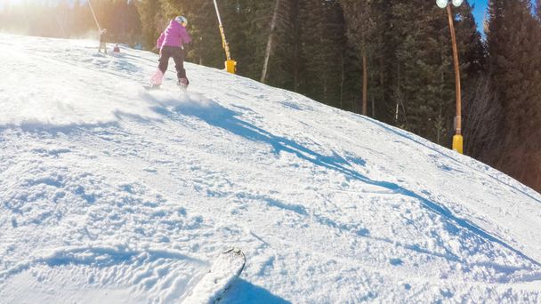 Αλπικό σκι προβολή - Φωτογραφία, εικόνα