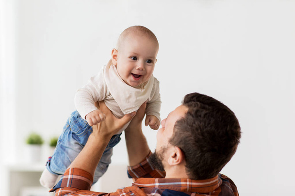 happy little baby boy with father - Φωτογραφία, εικόνα