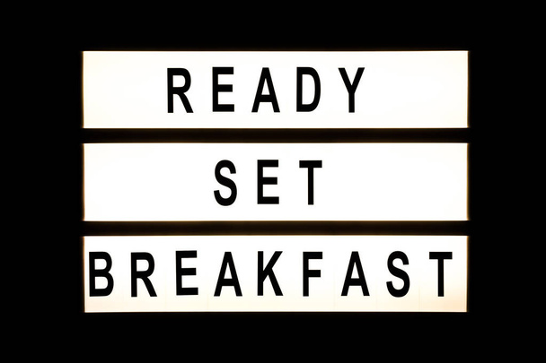 Set listo desayuno colgante caja de luz
 - Foto, imagen