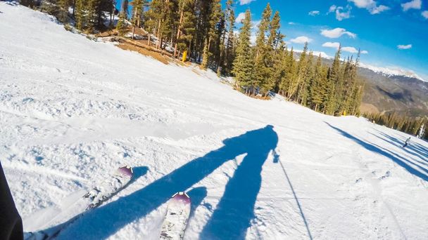 Vista de esqui alpino
 - Foto, Imagem