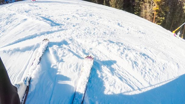 Alpine skiën weergave - Foto, afbeelding