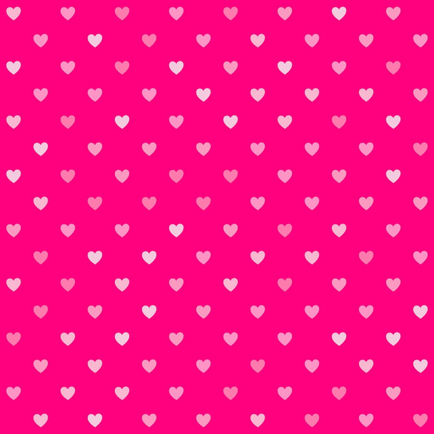 Bright pink hearts, seamless background - Vector, Image