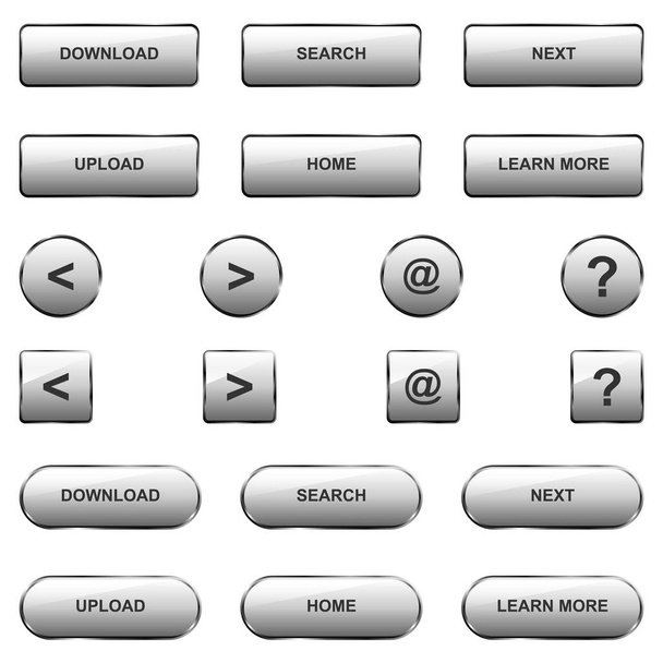 Vector illustration of web elements button set - Vetor, Imagem