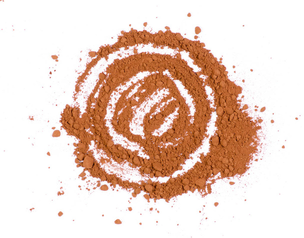 Pile cocoa on a white background - Foto, Imagen