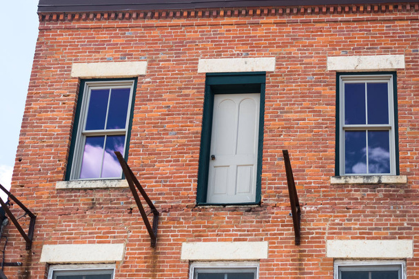 Old building on a street of Galena, Illinois - 写真・画像
