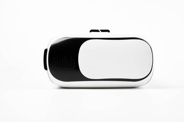 Close Up of VR est un simulateur de réalité virtuelle casque sur fond blanc
. - Photo, image
