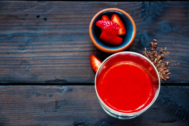 Delicious red smoothie - Фото, зображення