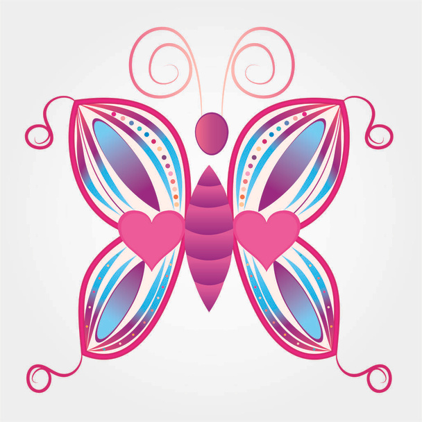 elvont szépség pillangós - Vektor, kép