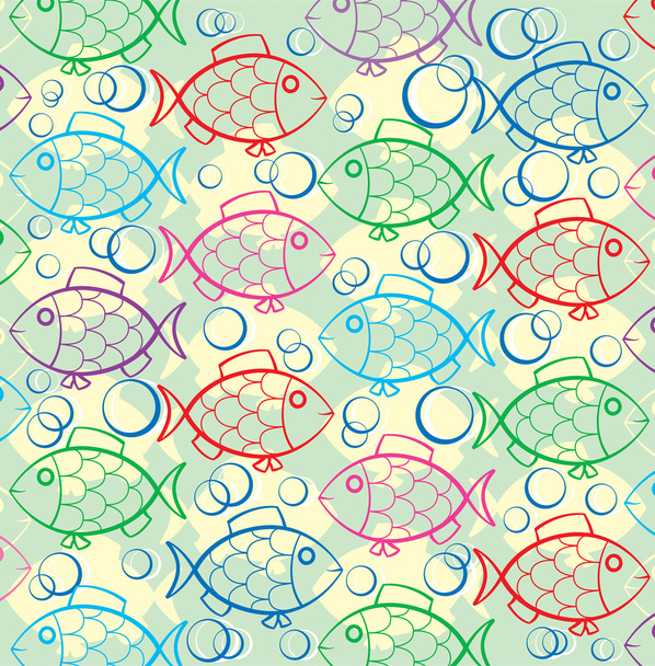 Background from small fishes - Vector, Image