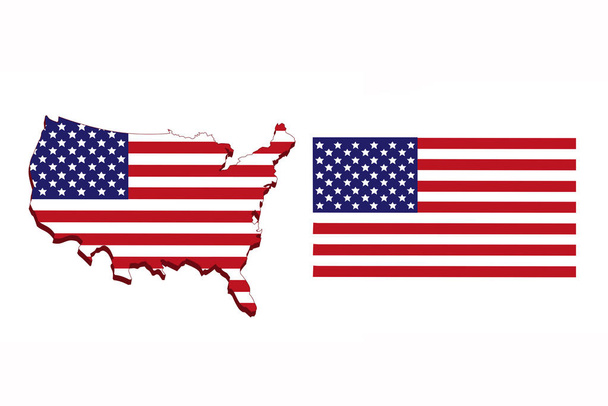 Carte du drapeau américain
. - Photo, image