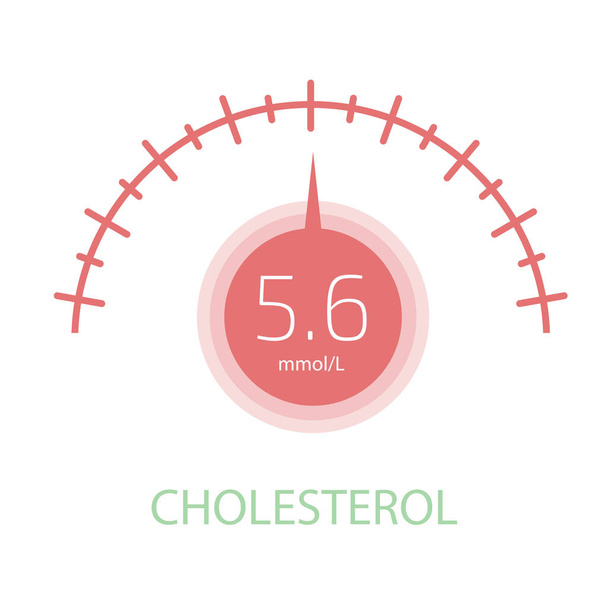 Cholesterol Meter app user interface. Vector illustration. - Vector, Imagen