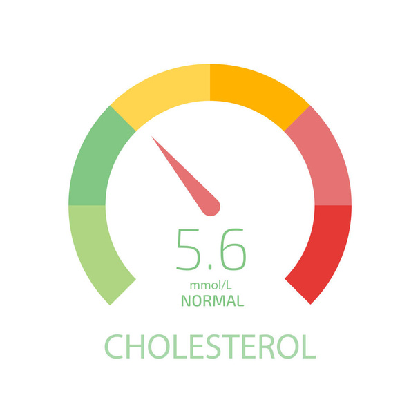 Cholesterol Meter app user interface. Vector illustration. - Vector, Image