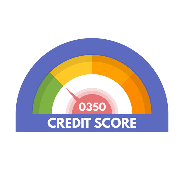 Credit score gauges. Minimum and maximum concept. Vector illustration. - Vector, afbeelding