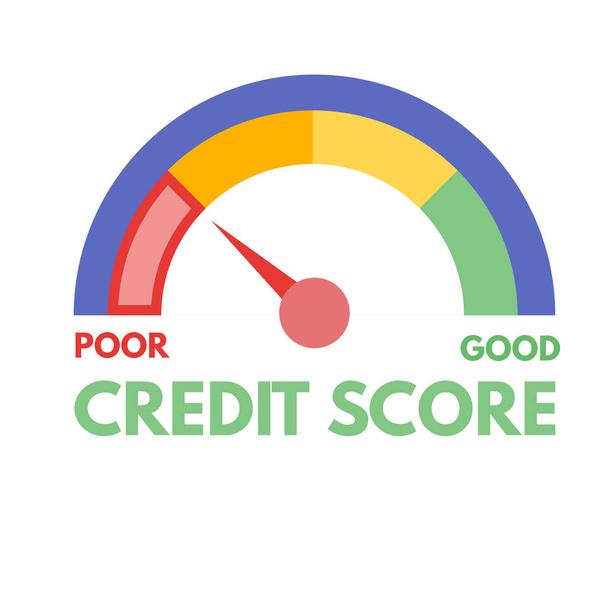 Credit score gauges. Minimum and maximum concept. Vector illustration. - Διάνυσμα, εικόνα