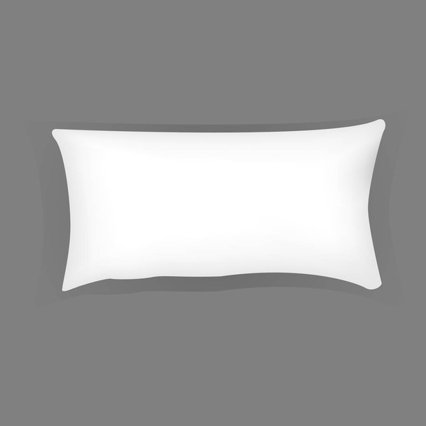 Realistic  bedroom  white pillow  Vector illustration - Вектор,изображение