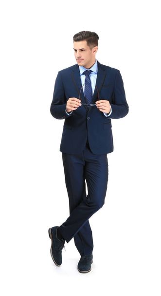 Handsome man in elegant suit  - Фото, изображение